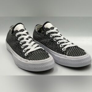Converse All Stars II Lunarlon Black/White FlyKnit Sneaker Men Sz 8 Women Sz 10
